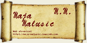 Maja Malušić vizit kartica